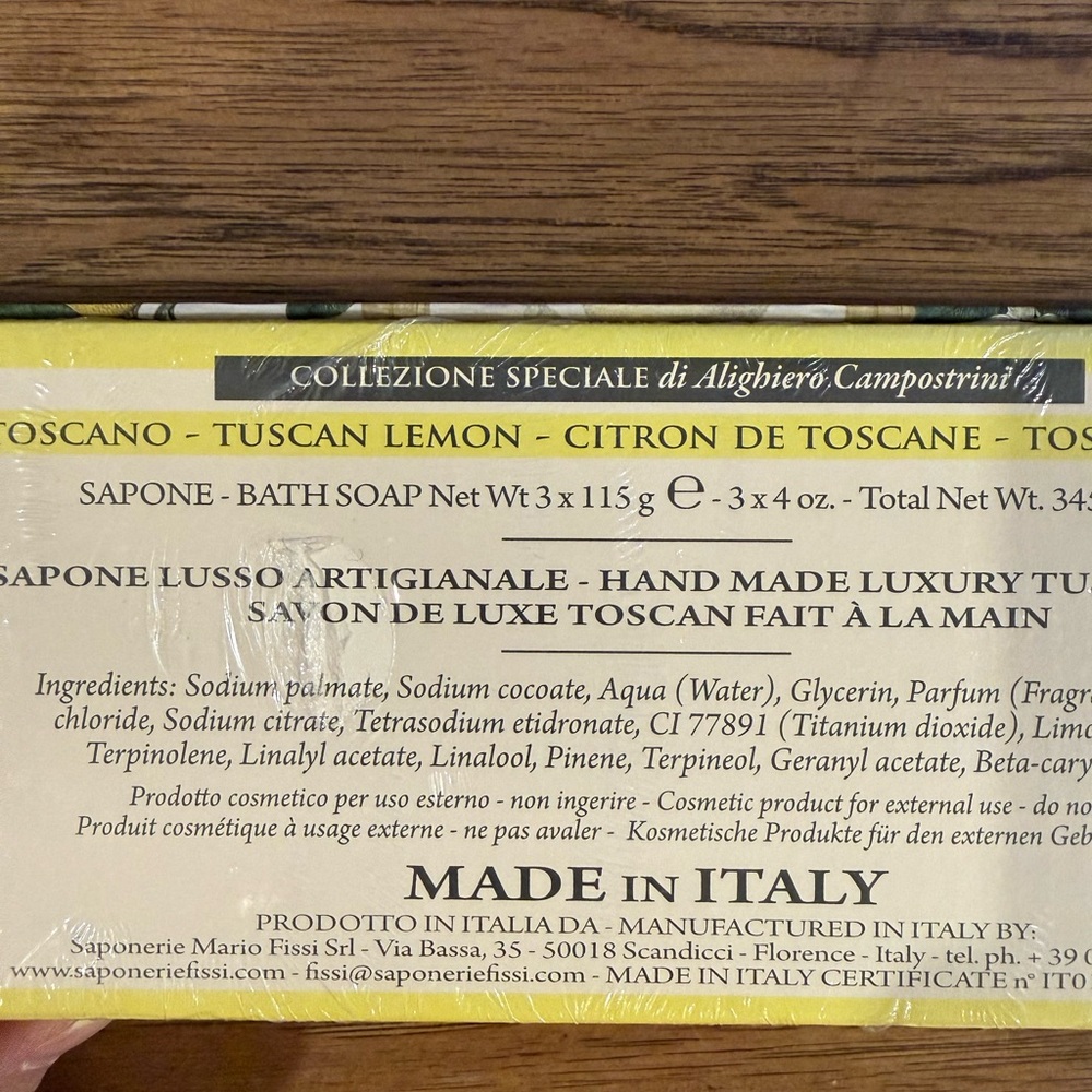Lemon Scented Tuscan 🍋 Hand Soap Made Italy with Gift Box Sealed - Picture 3 of 5